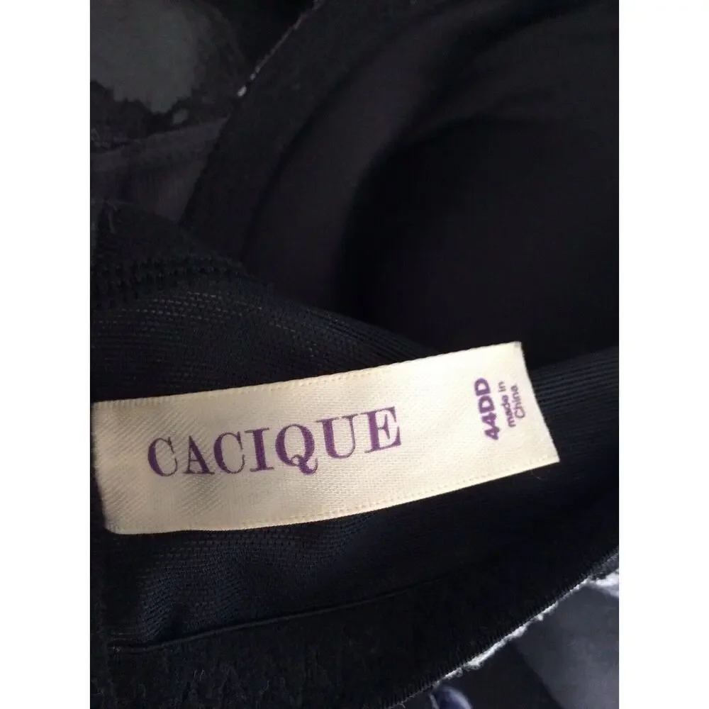 Cacique Lingerie Bra Plaid Lace Padded Underwire